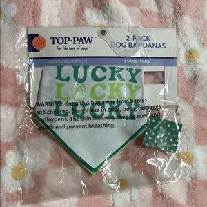 Top Paw Green Dog Bandanas - 2 Pack